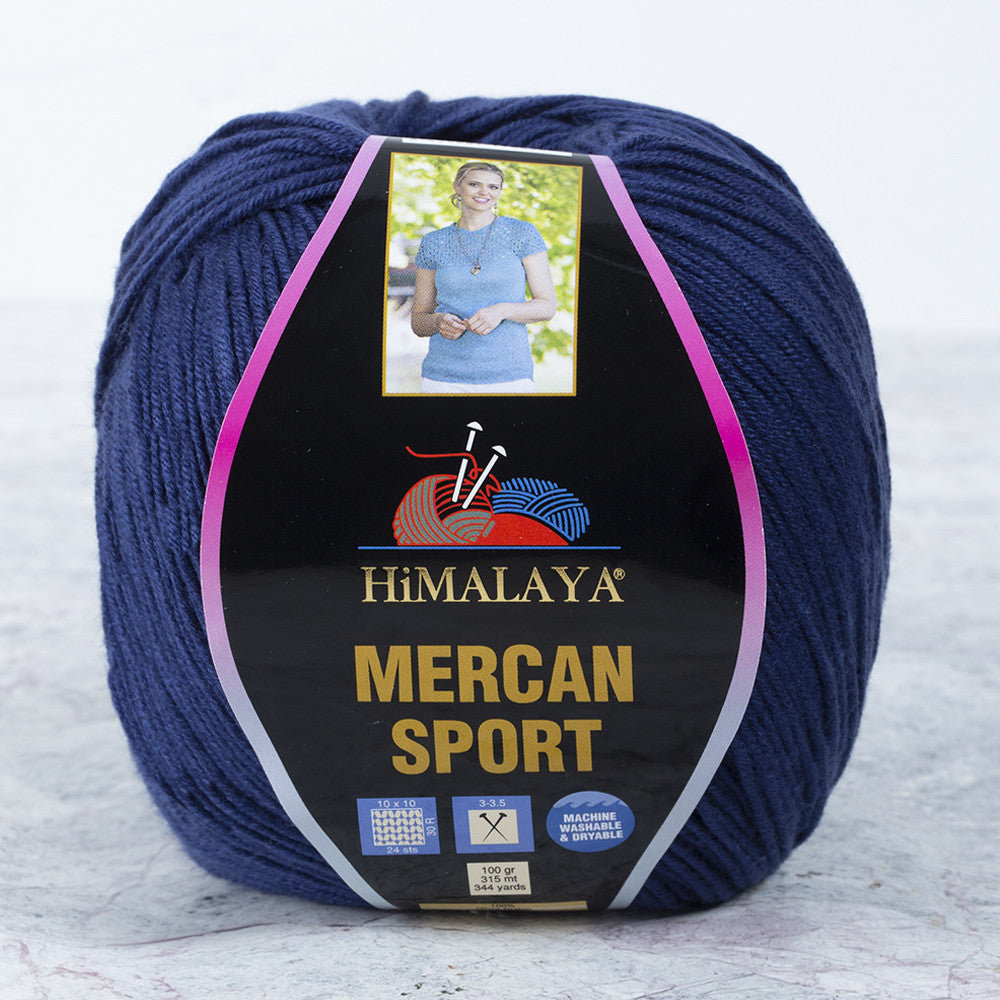 Himalaya Mercan Sport Yarn, Navy - 101-22