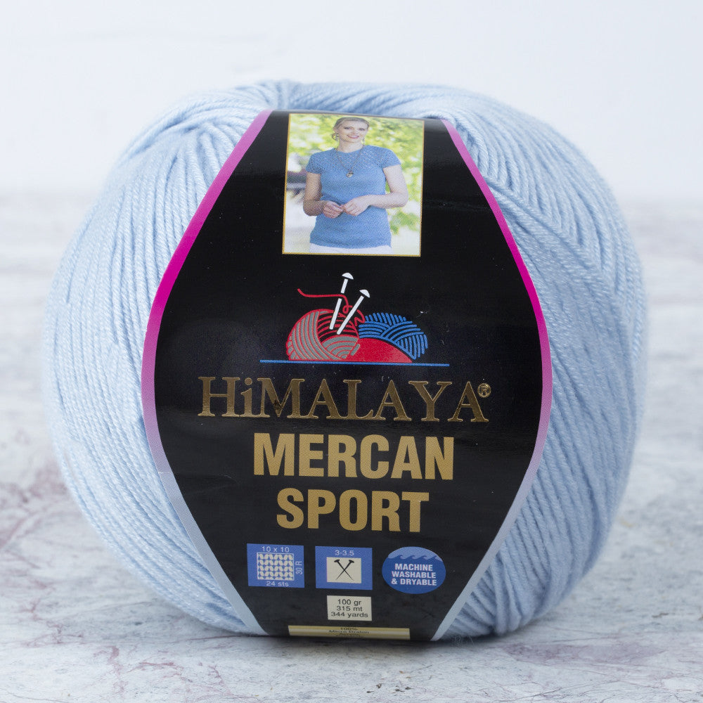 Himalaya Mercan Sport Yarn, Baby Blue - 101-12