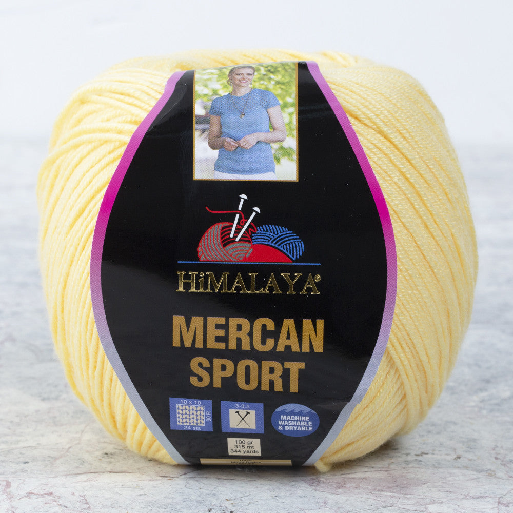 Himalaya Mercan Sport Yarn, Baby Yellow - 101-03