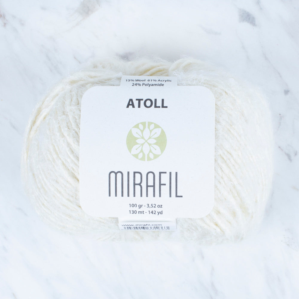 Mirafil Atoll Yarn, Ecru - 01