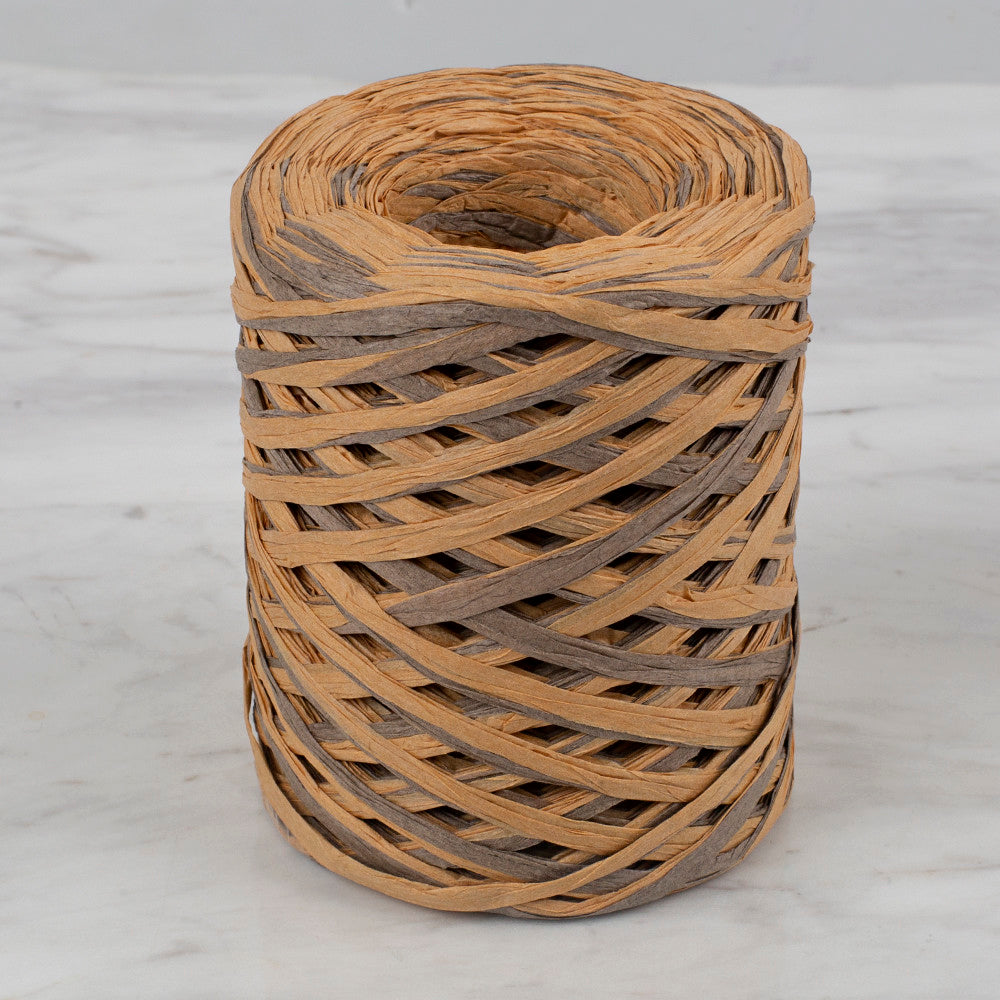 Loren Natural Raffia Paper Yarn, Variegated, 50 gr