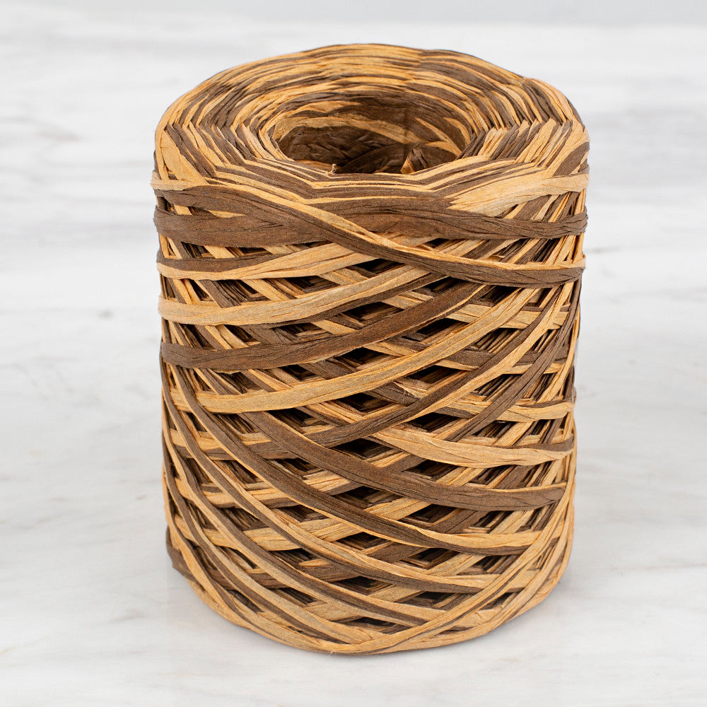 Loren Natural Raffia Paper Yarn, Variegated, 50 gr