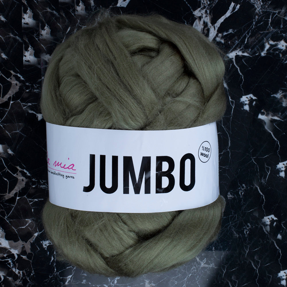 La Mia  Jumbo Merino Wool, Green - J3