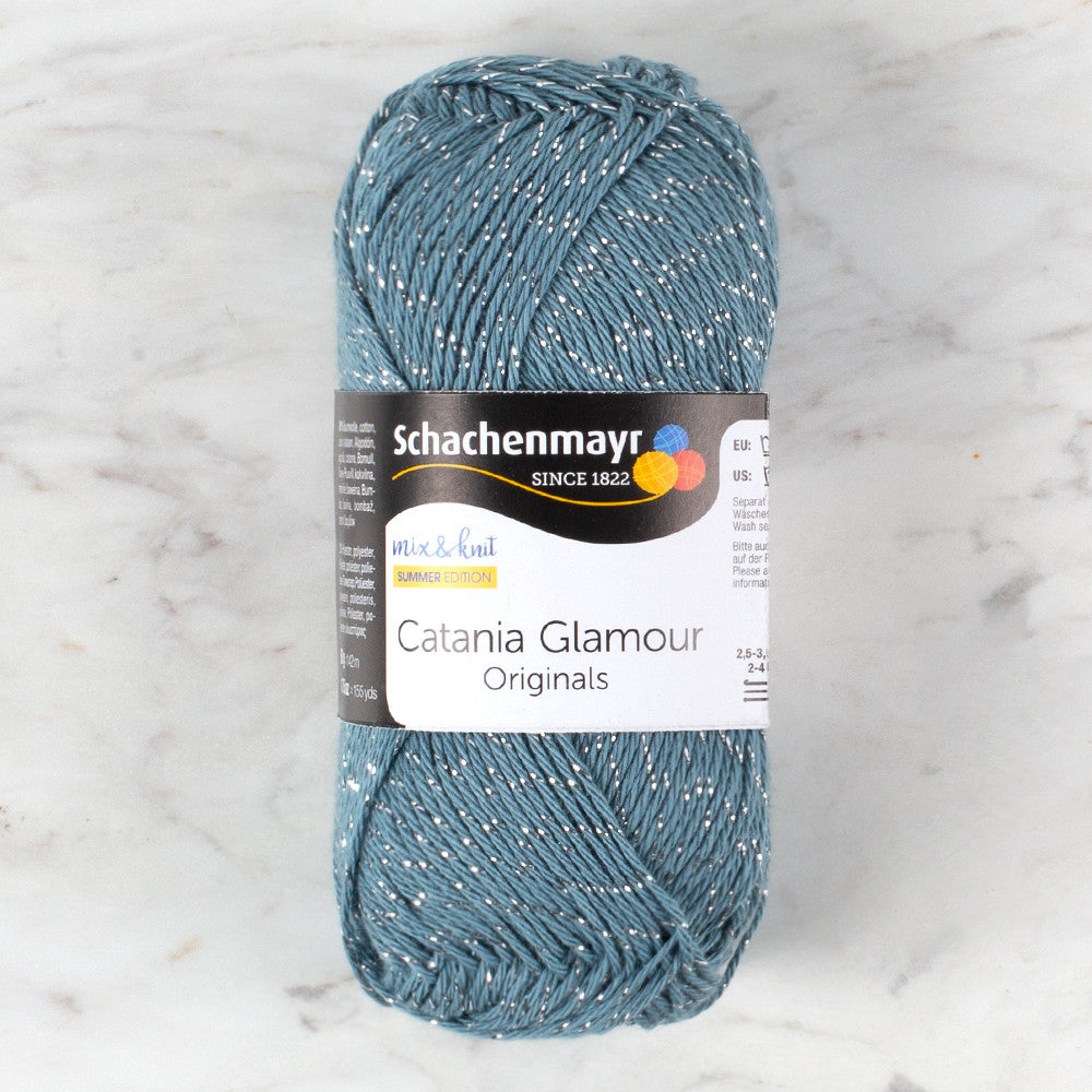 Schachenmayr Catania Glamour 50g Sparkly Yarn, Blue - 00155