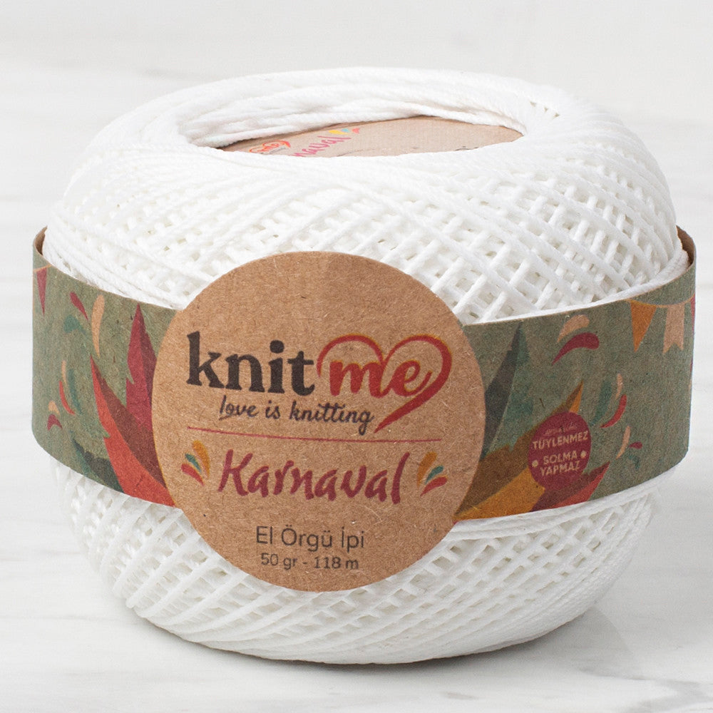 Knit Me Karnaval Knitting Yarn, Off White