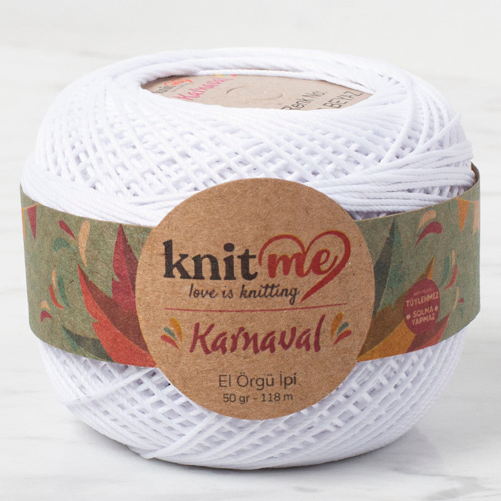 Knit Me Karnaval Knitting Yarn, Snow White