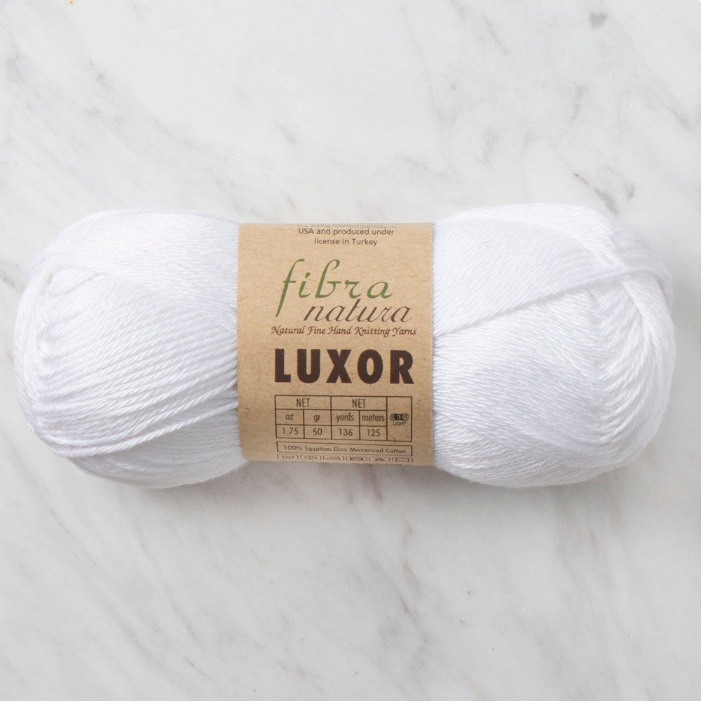 Fibra Natura Luxor Yarn, White - 105-01