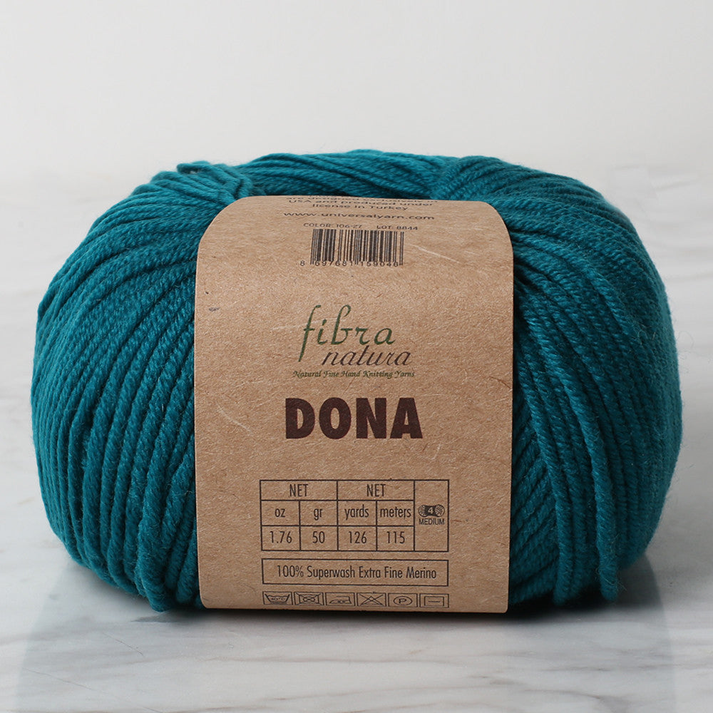 Fibra Natura Dona Knitting Yarn, Petrol Green - 106-27