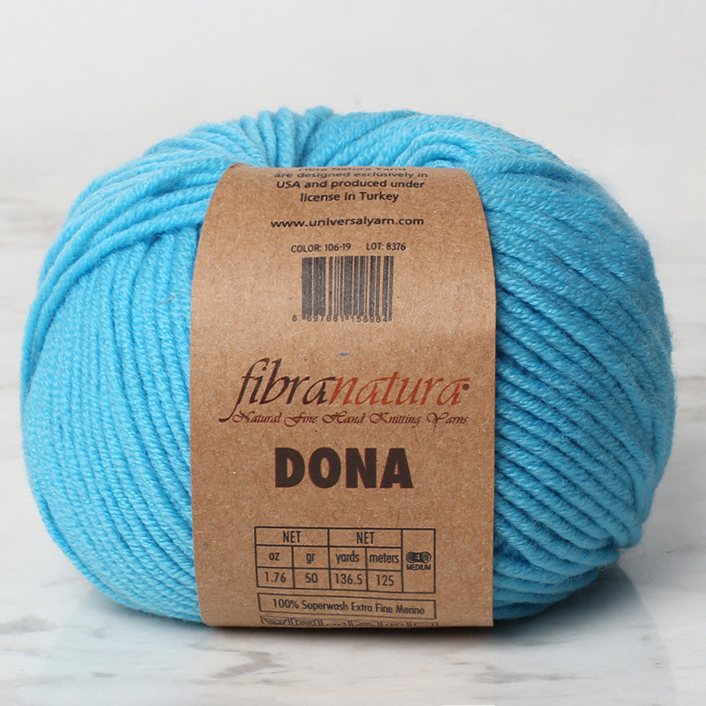 Fibra Natura Dona Yarn, Turquoise - 106-19