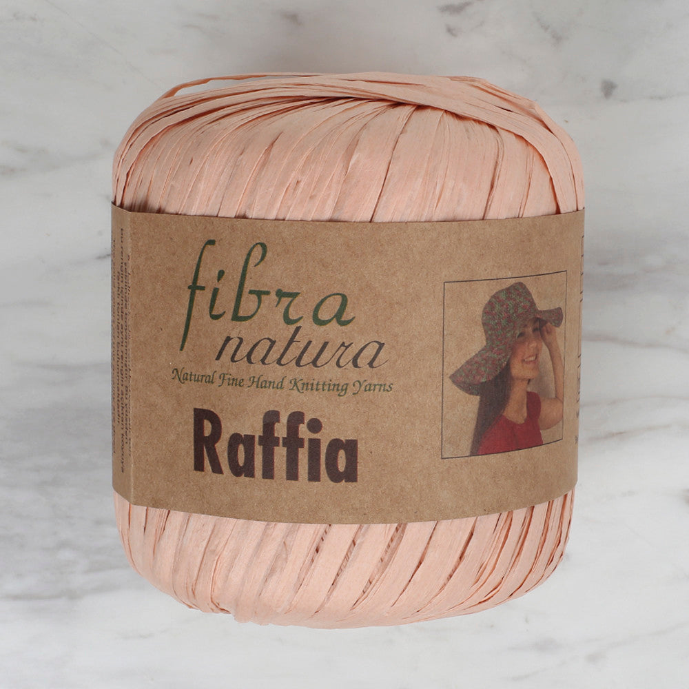 Fibra Natura 40 g Raffia Paper Yarn, Light Salmon - 116-23