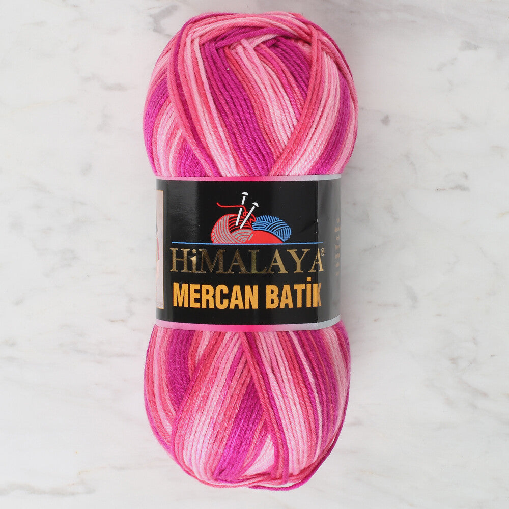 Himalaya Mercan Batik Knitting Yarn, Variegated - 59502