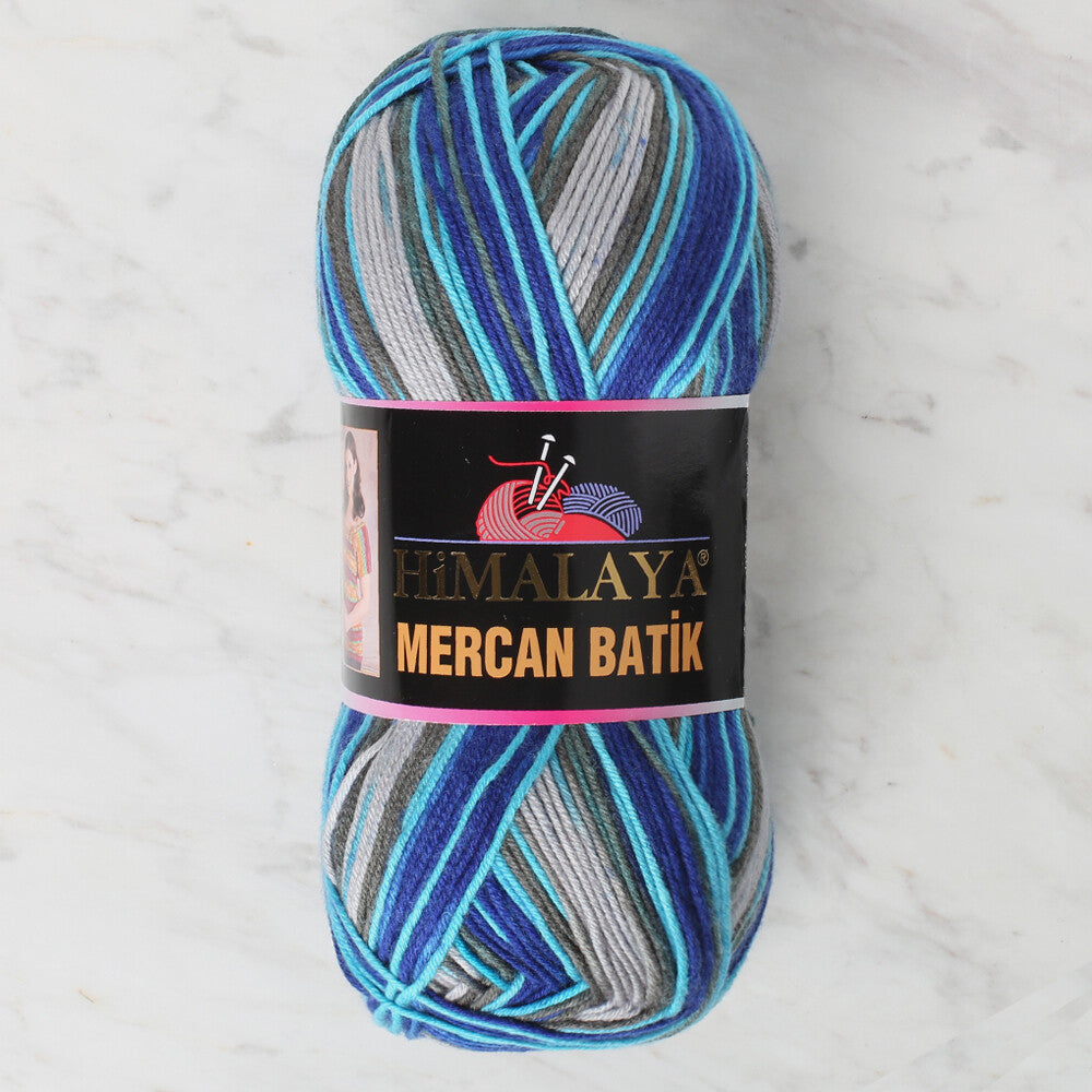 Himalaya Mercan Batik Knitting Yarn, Variegated - 59517