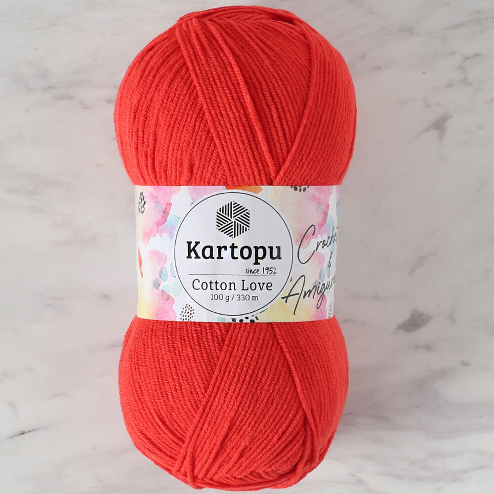 Kartopu Cotton Love Yarn, Red - K1170