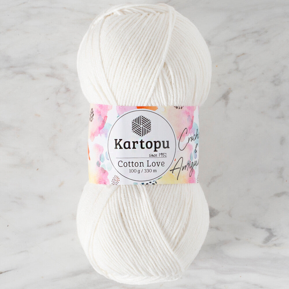Kartopu Cotton Love Yarn, Light Cream - K011