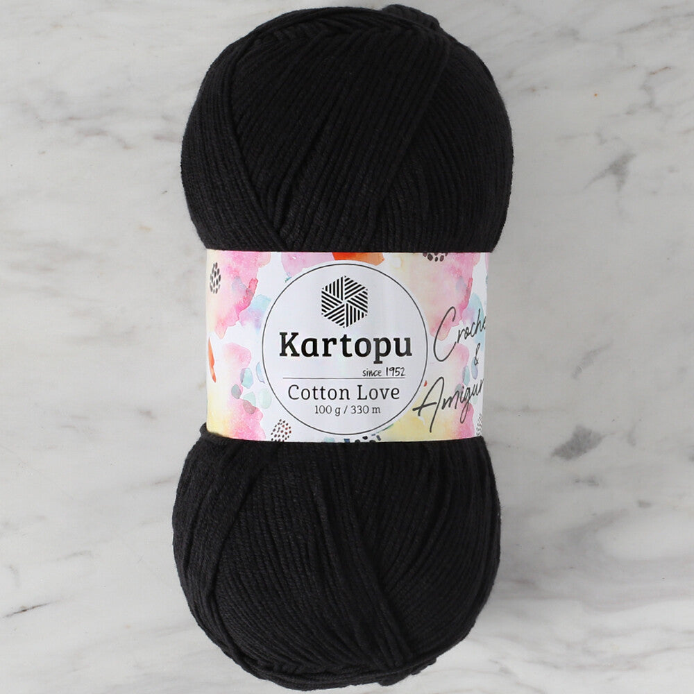 Kartopu Cotton Love Yarn, Black - K940