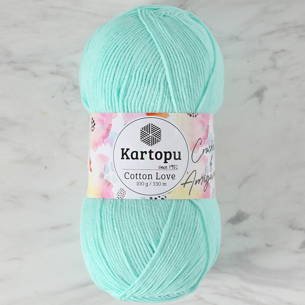 Kartopu Cotton Love Yarn, Mint Green - K507