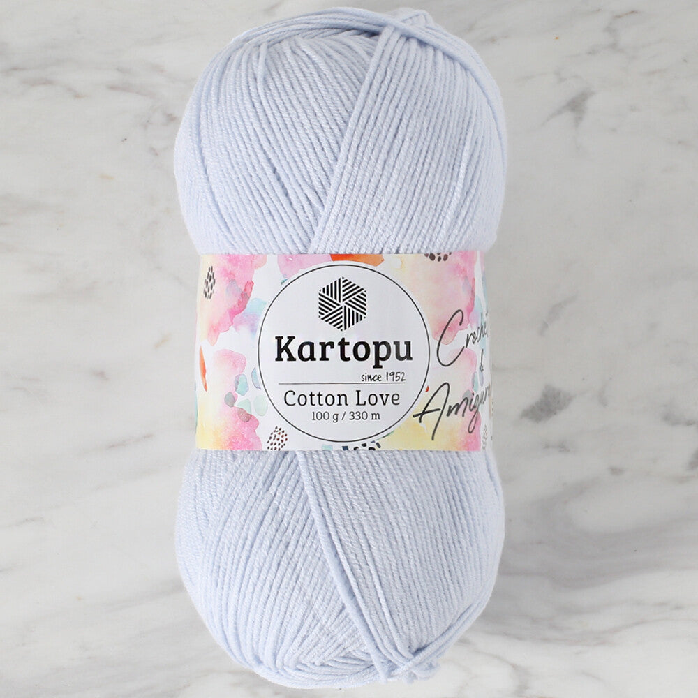 Kartopu Cotton Love Yarn, Baby Blue - K580