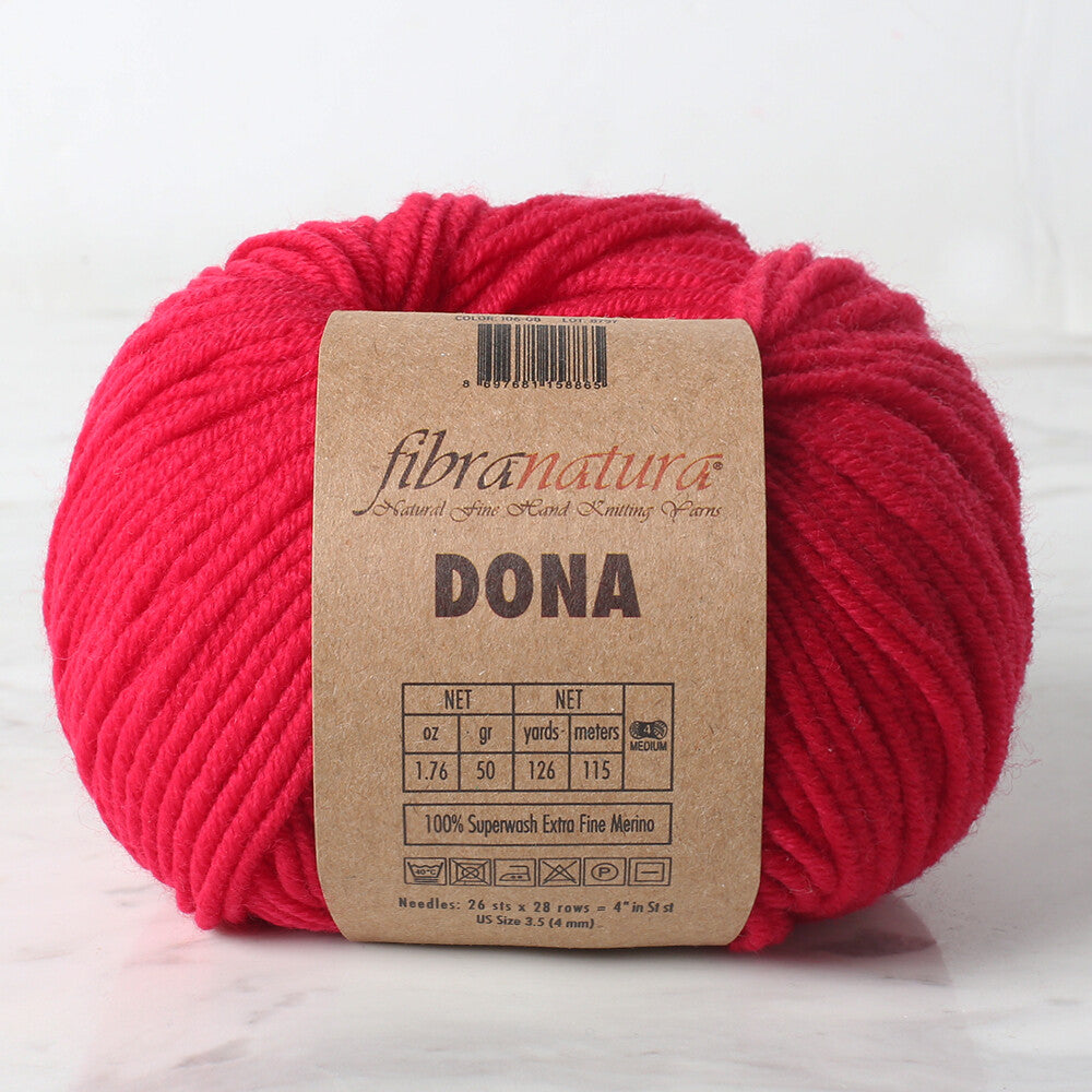 Fibra Natura Dona Yarn, Dark Red - 106-08