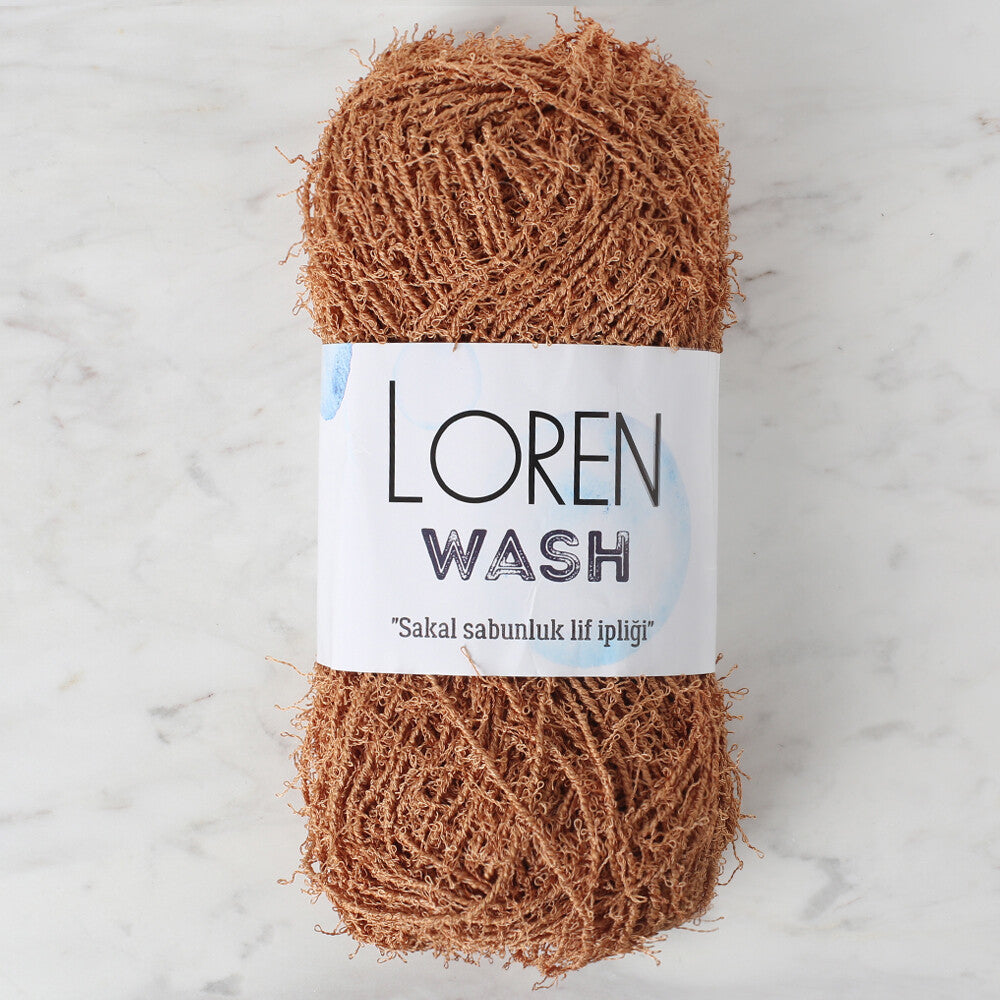 Loren Wash Knitting Yarn, Brown - R144