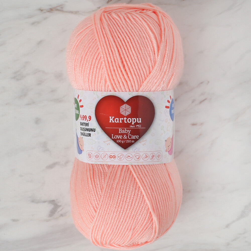 Kartopu Baby & Love Care Yarn, Pinkish Orange - K253