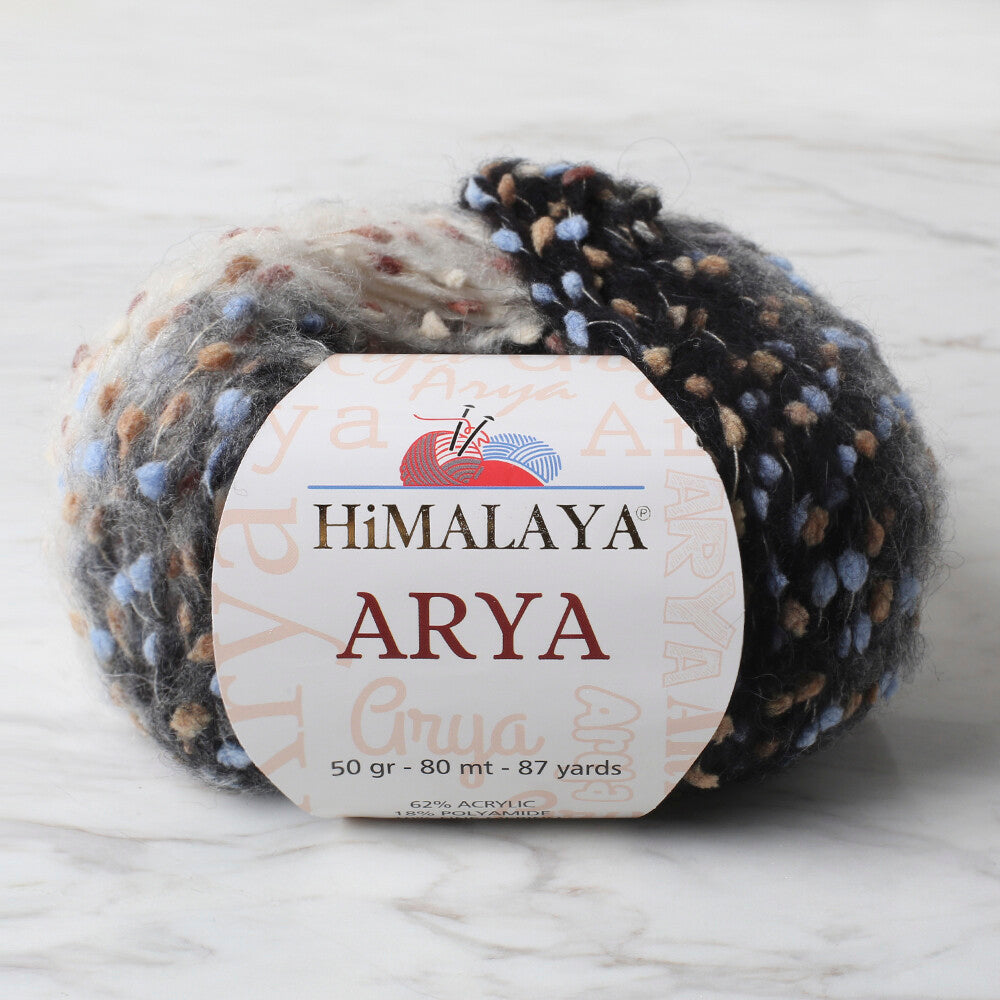 Himalaya Arya Knitting Yarn, Black - 76614