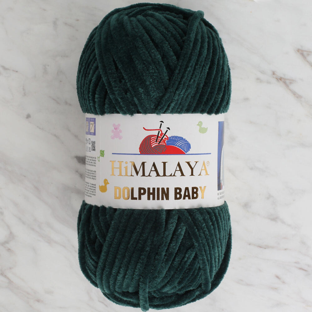 Himalaya Dolphin Baby Chenille Yarn, Green - 80362