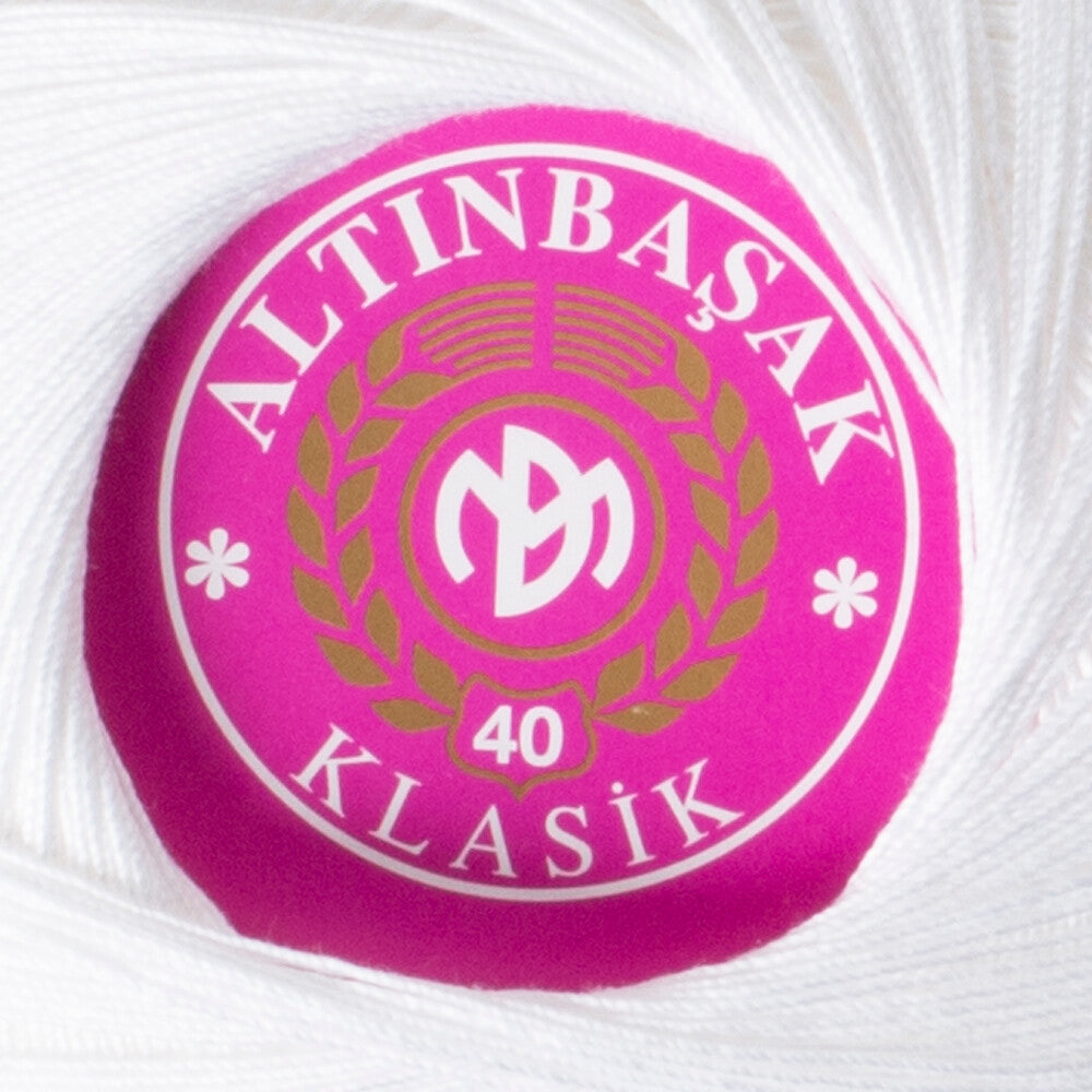 Altınbaşak Klasik No:40 Lace Thread Ball, White