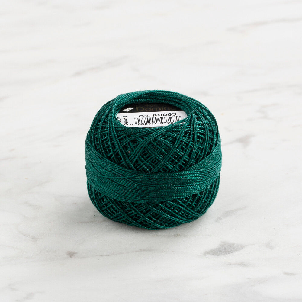 Domino Cotton Perle Size 12 Embroidery Thread (5 g), Green - 4590012-K0063