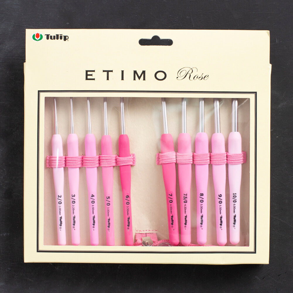 Tulip Etimo Rose Crochet Hook with Soft cushion Set - TER-001e