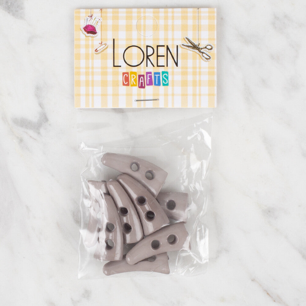 Loren Crafts 8 Pack Shepherd Button, Gray - 122