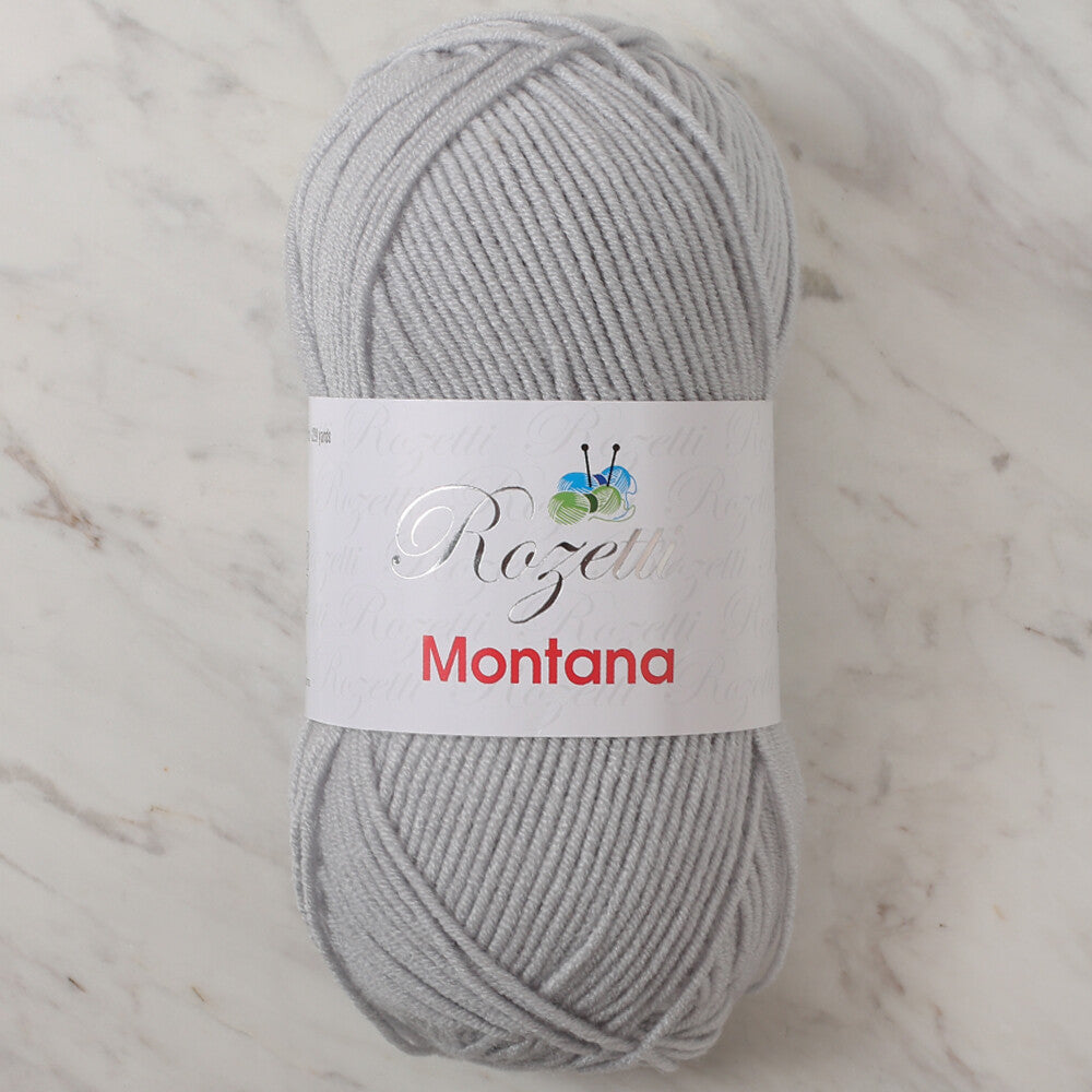 Rozetti Montana Knitting Yarn, Light Grey - 155-21
