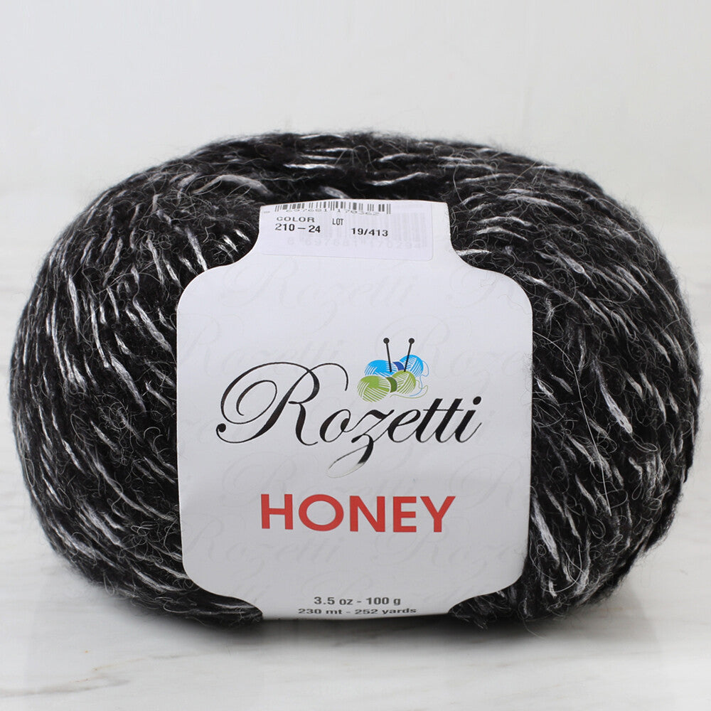 Rozetti Honey Yarn, Sparkly Black - 210-24