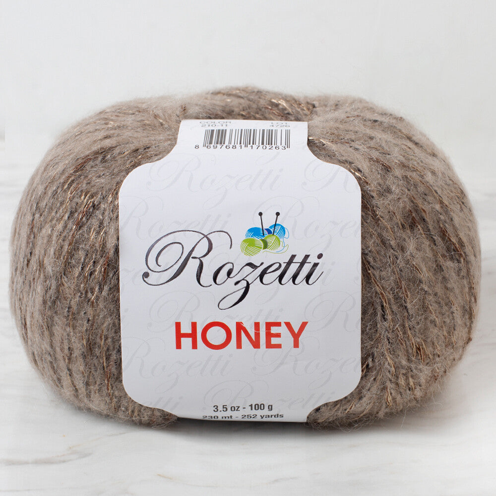 Rozetti Honey Yarn, Sparkly Beige - 210-11