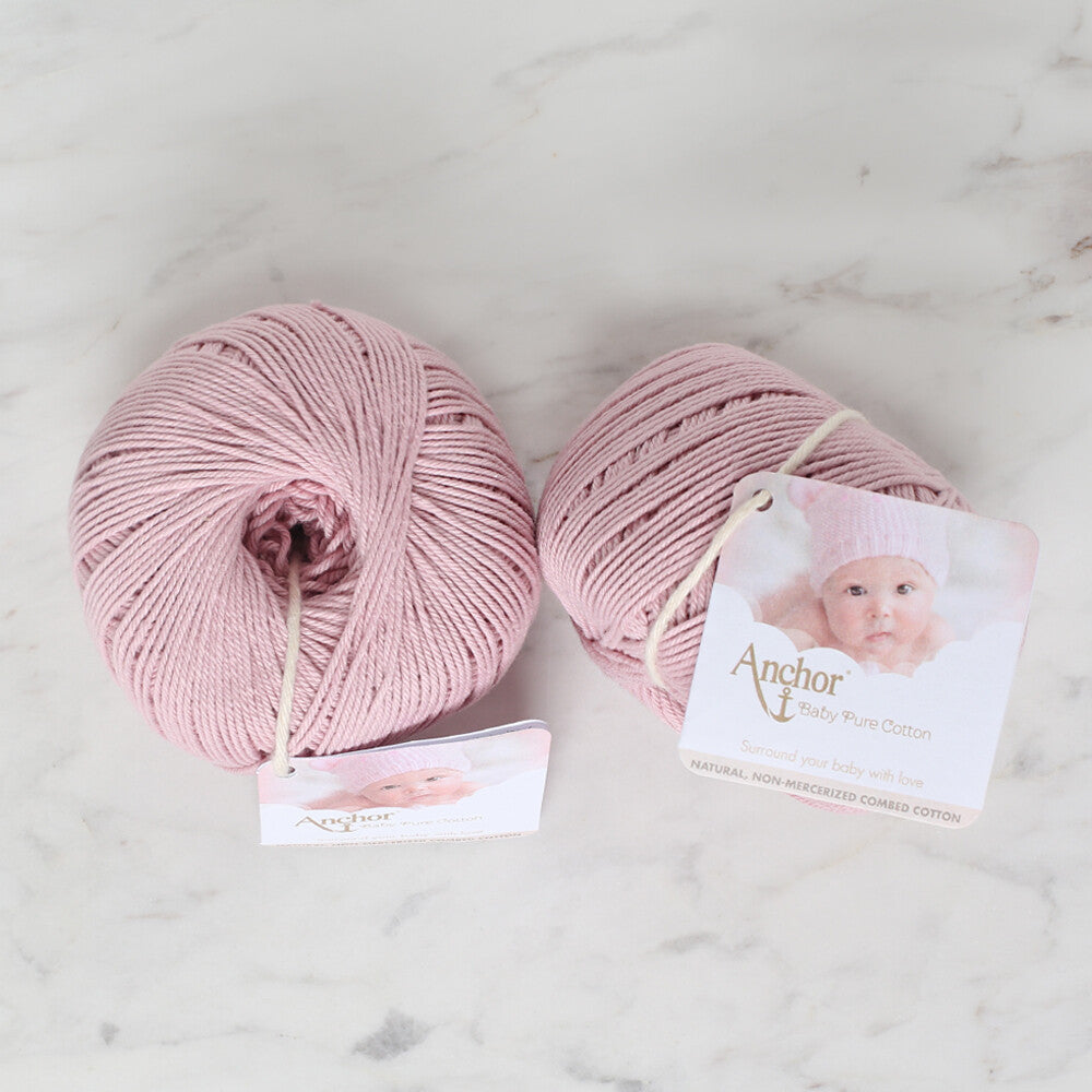 Anchor Baby Pure Cotton Bear Beanie & Booties Kit, Powder Pink - A28B001-00001