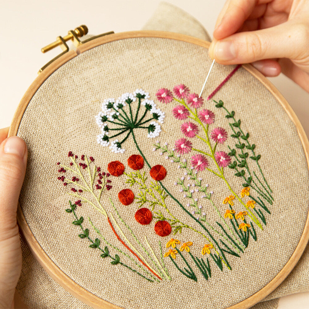 DMC Charles Craft Linen Aida Embroidery Fabric 14 Count - 5.5 pts/cm - ECRU