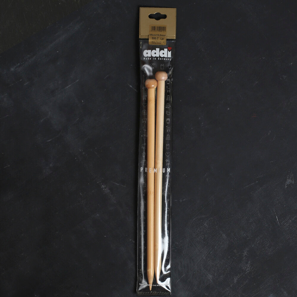 Addi 12mm 35 cm Bamboo Jacket Knitting Needles - 500-7