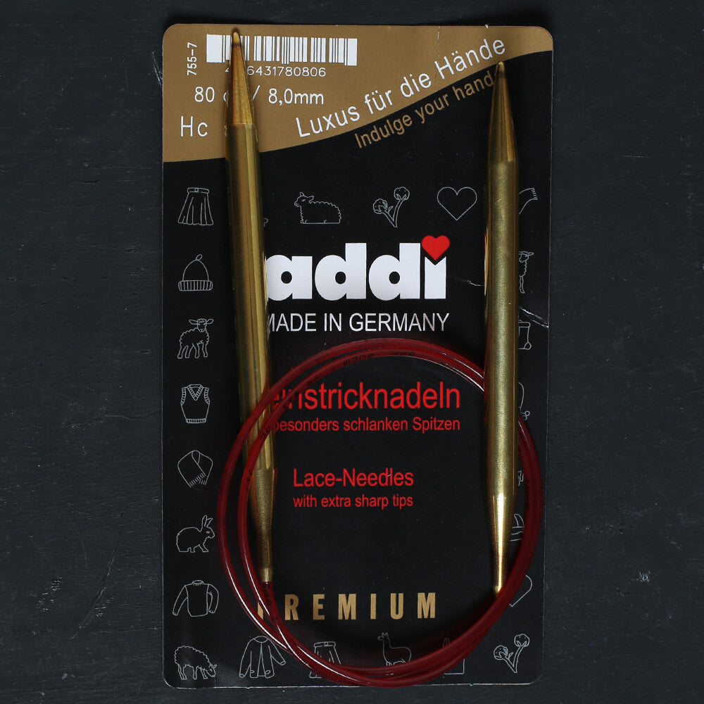 Addi Lace 8mm 80cm Circular Knitting Needles - 755-7