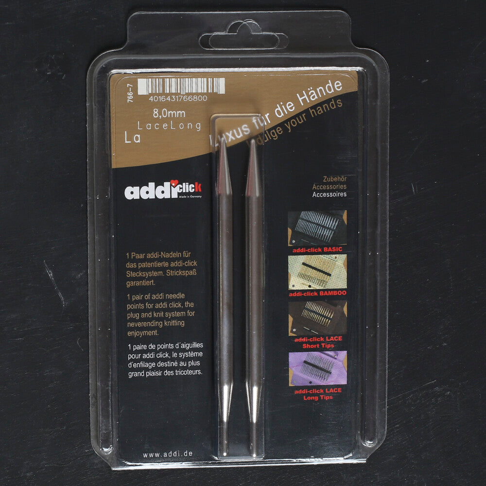 Addi Click Lace 8 mm Knitting Needle Tips - 766-2