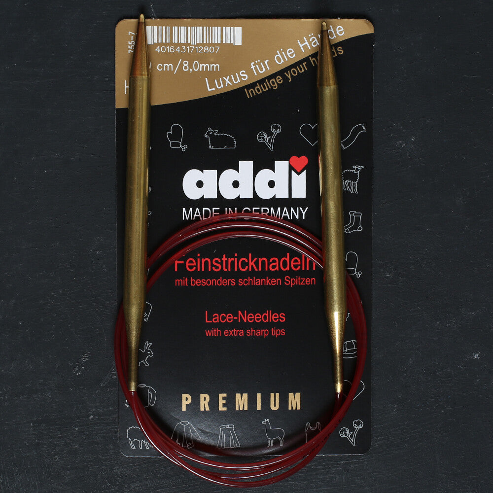 Addi 8mm 120cm Lace Circular Knitting Needles - 755-7
