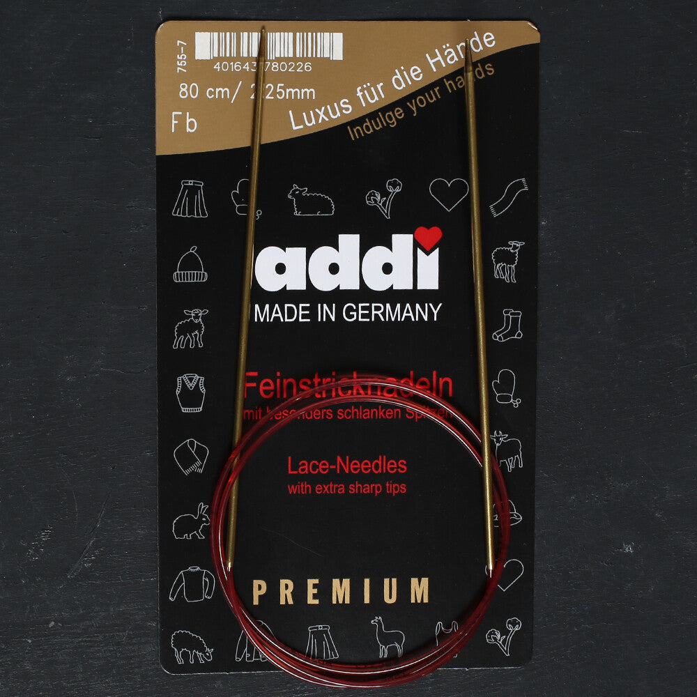Addi Lace 2.25mm 80cm Circular Knitting Needles - 755-7