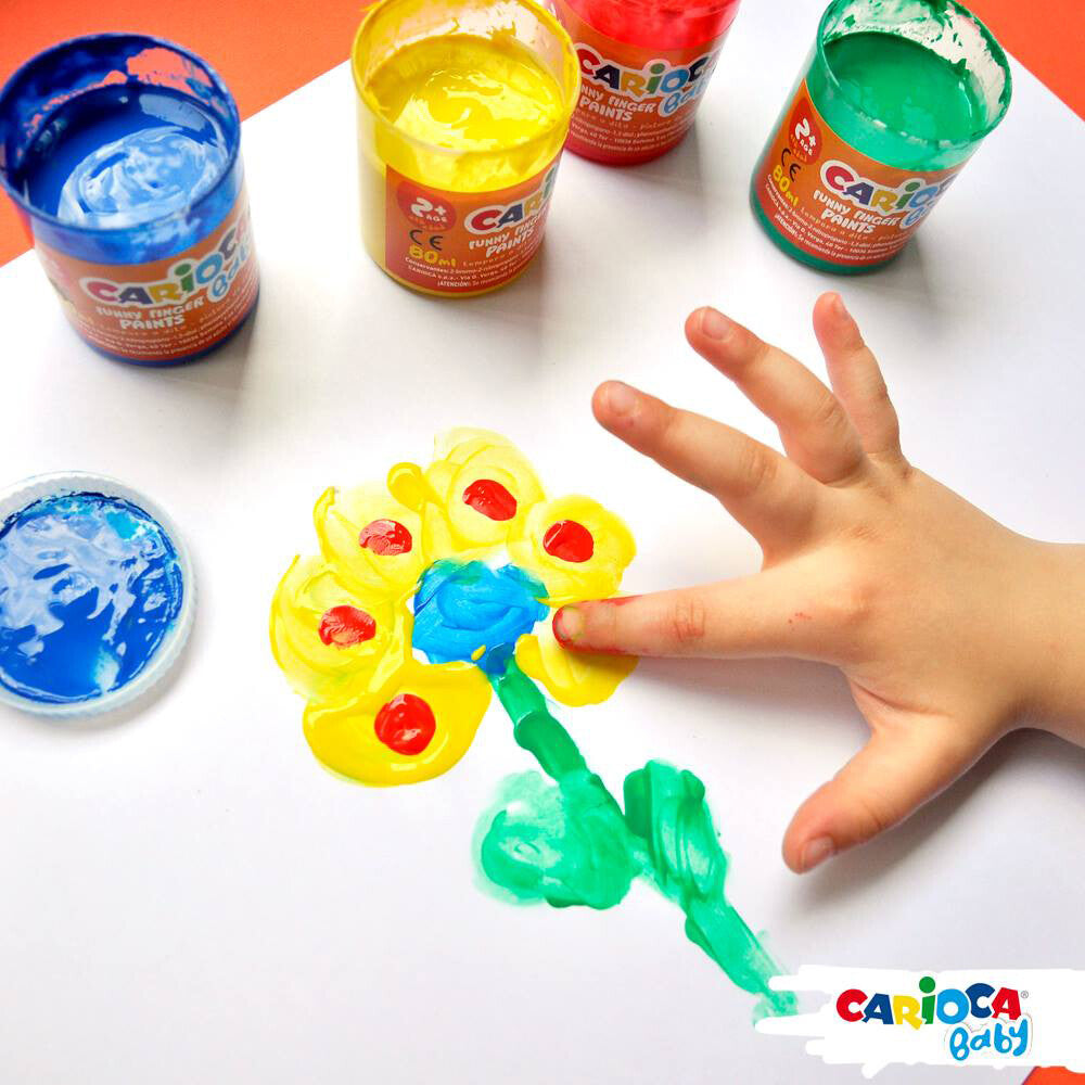 Carioca Baby Finger Paints  Set Pintura de Dedos con 6 Témperas