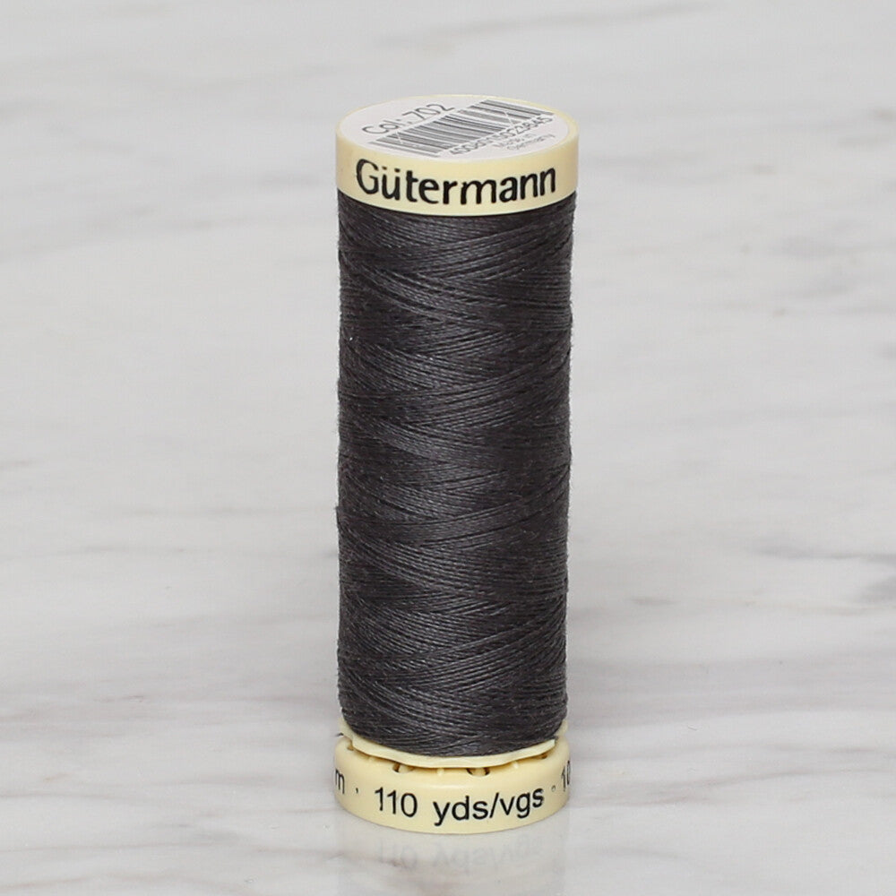 Gütermann Sewing Thread, 100m, Dark Grey - 702