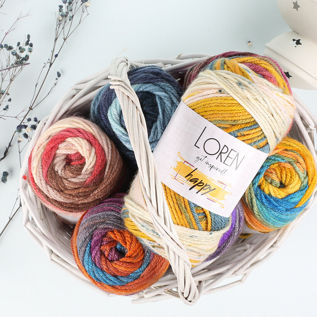 Loren Happy Knitting Yarn, Variegated - RH020