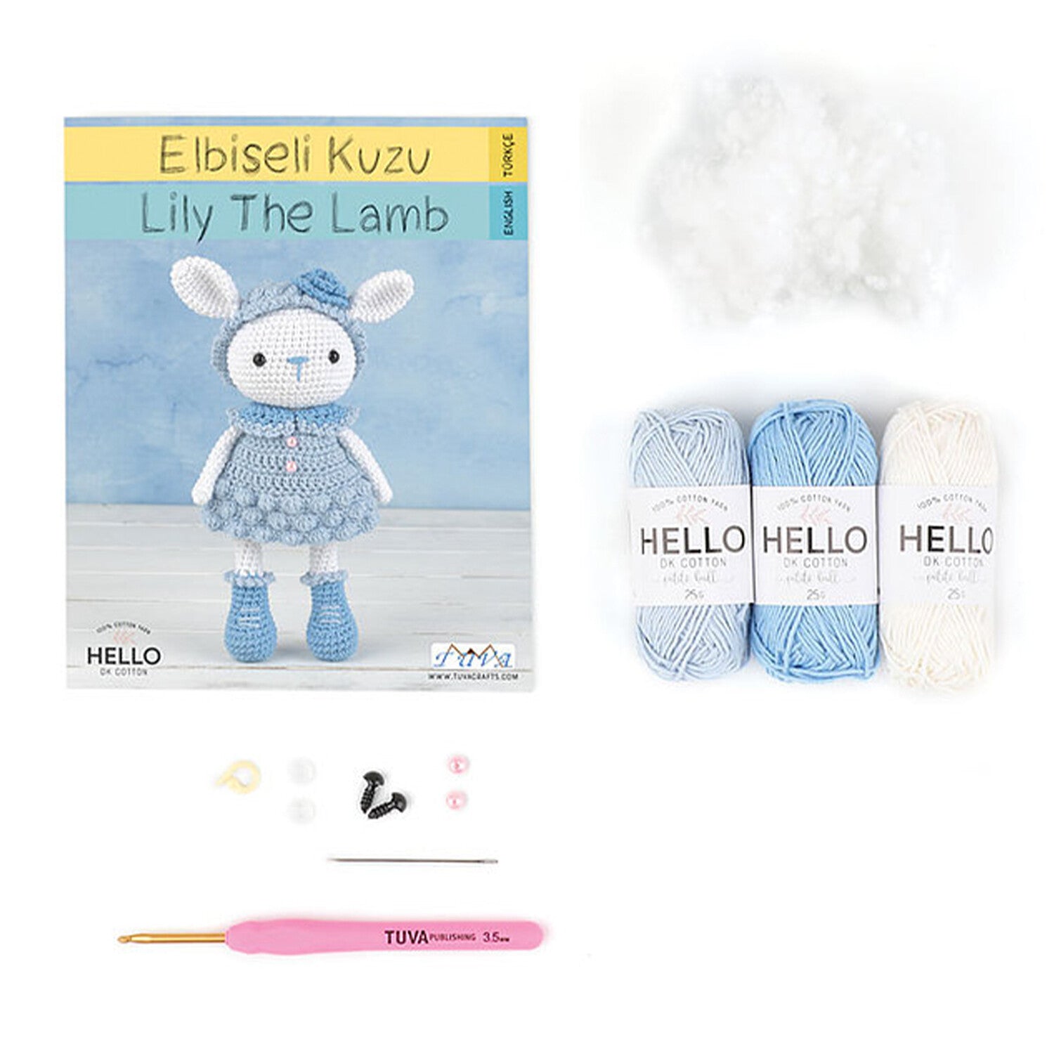 Tuva Amigurumi Kit, Lily the Lamb - SCF09