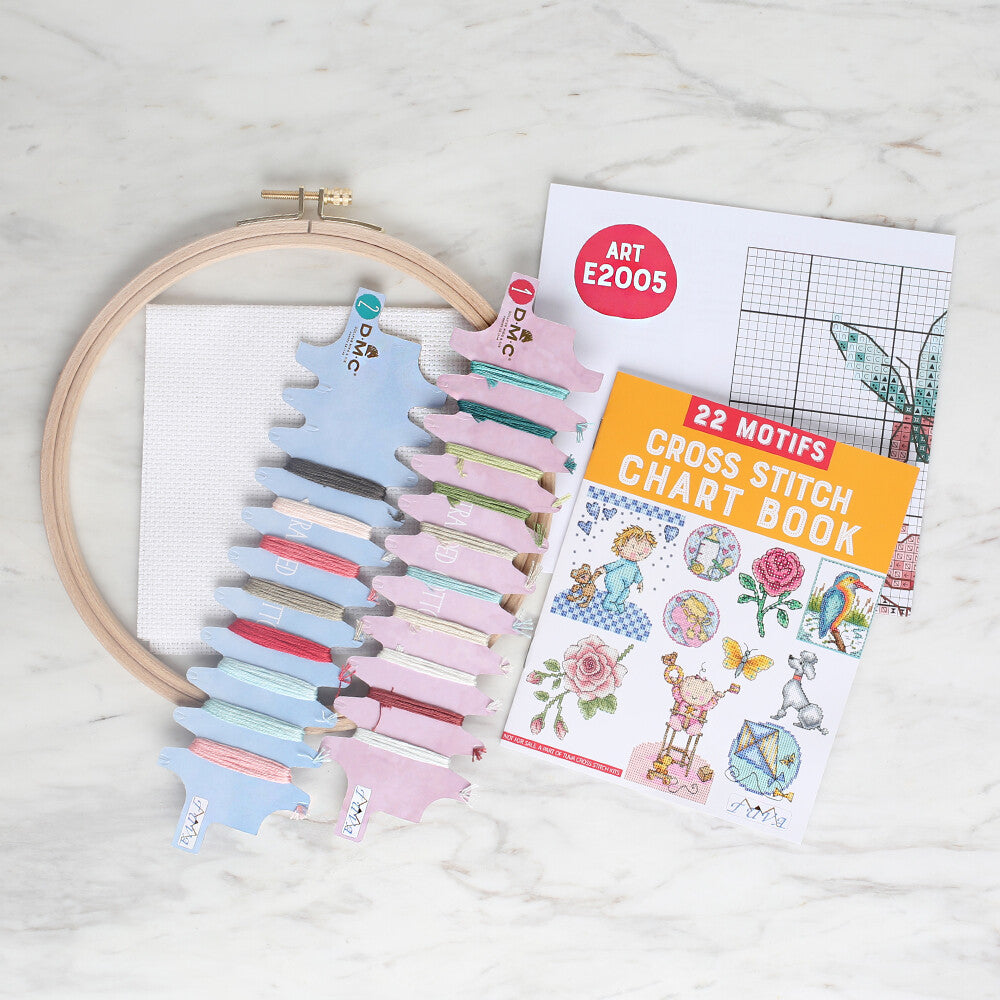 Tuva Cross Stitch Kit, Watering Can - E2005