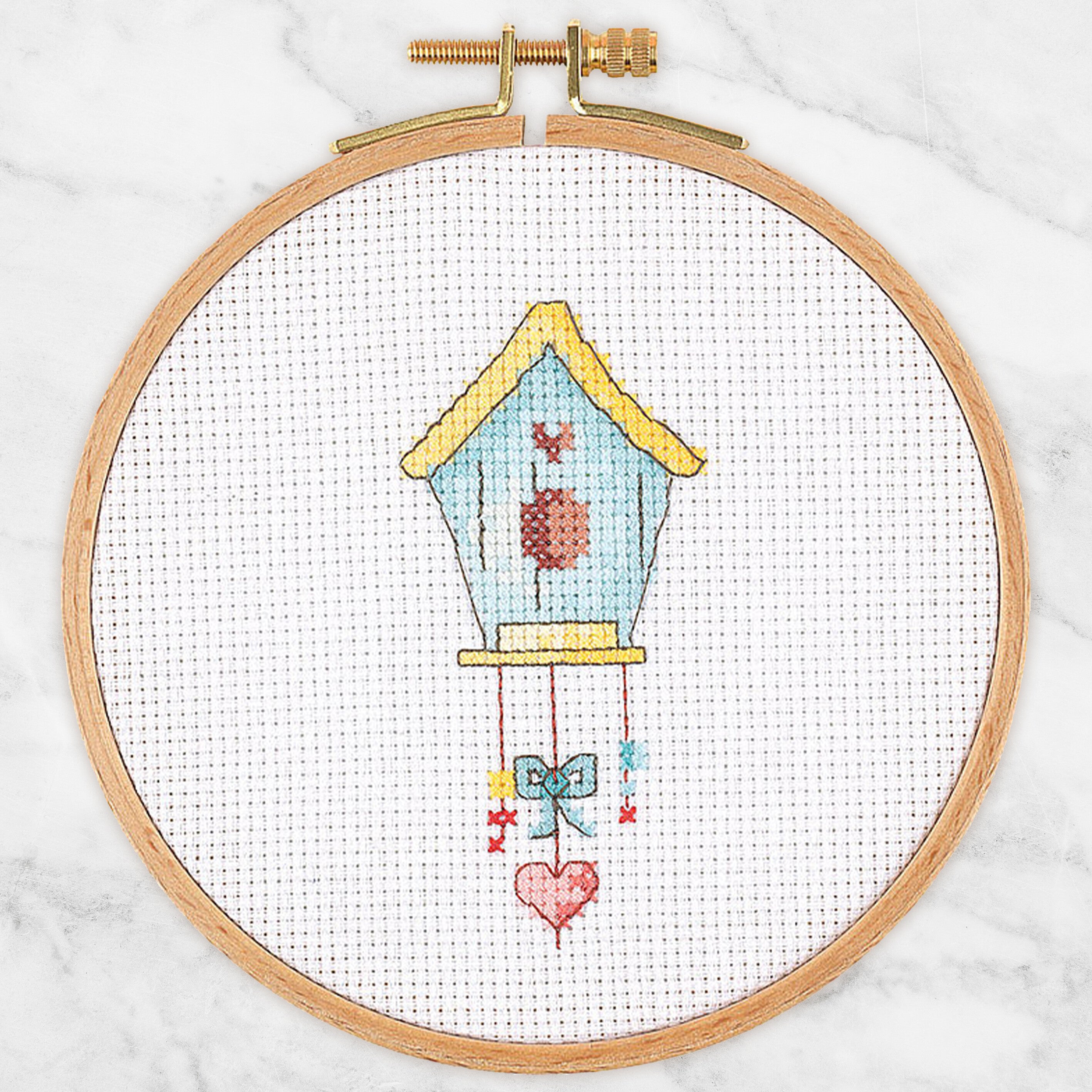Tuva Cross Stitch Kit, Bird House - E1303