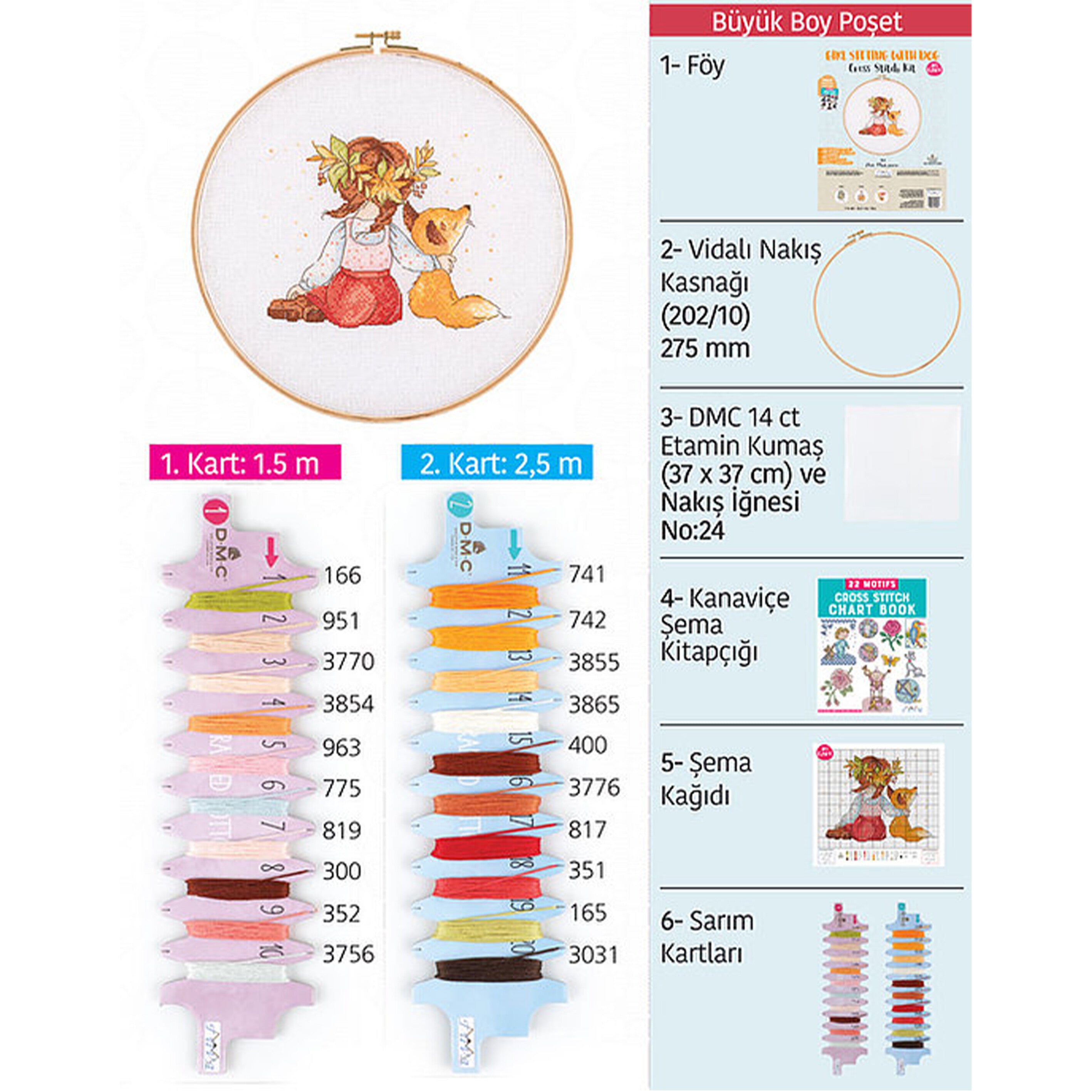 Tuva Cross Stitch Kit, Lucie & Charlie - E2801