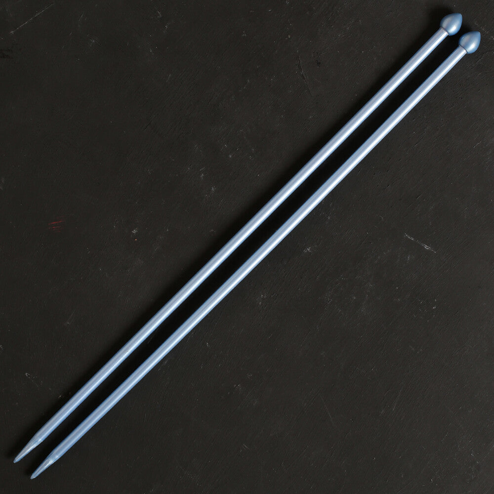 Pony Pearl 6 mm 35 cm Plastic Knitting Needle, Blue - 33632