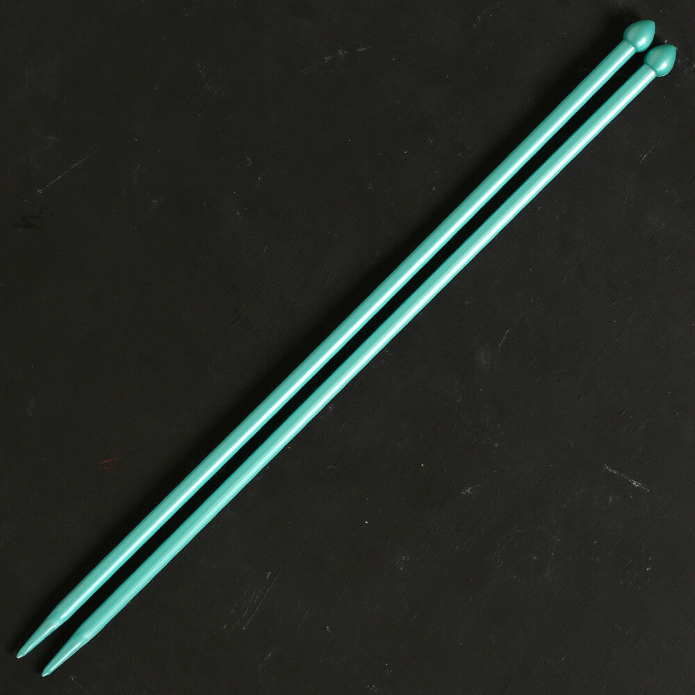 Pony Pearl 7 mm 35 cm Plastic Knitting Needle, Green - 33634