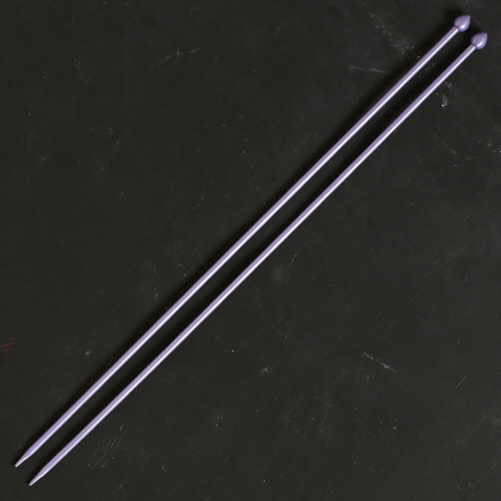 Pony Pearl 4 mm 35 cm Plastic Knitting Needle, Lilac - 33628